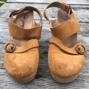 Free People wedge heel clogs